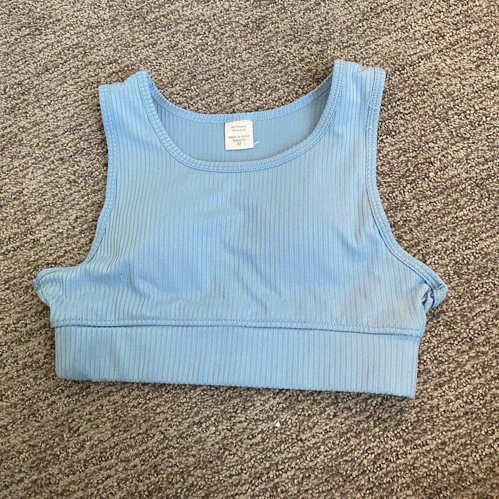 Blue bra/crop top